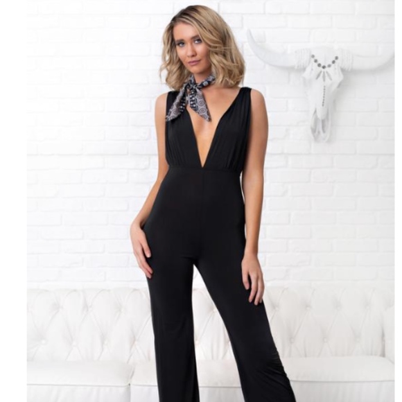 NanaMacs Pants - NanaMacs Black Jumpsuit NWT MED